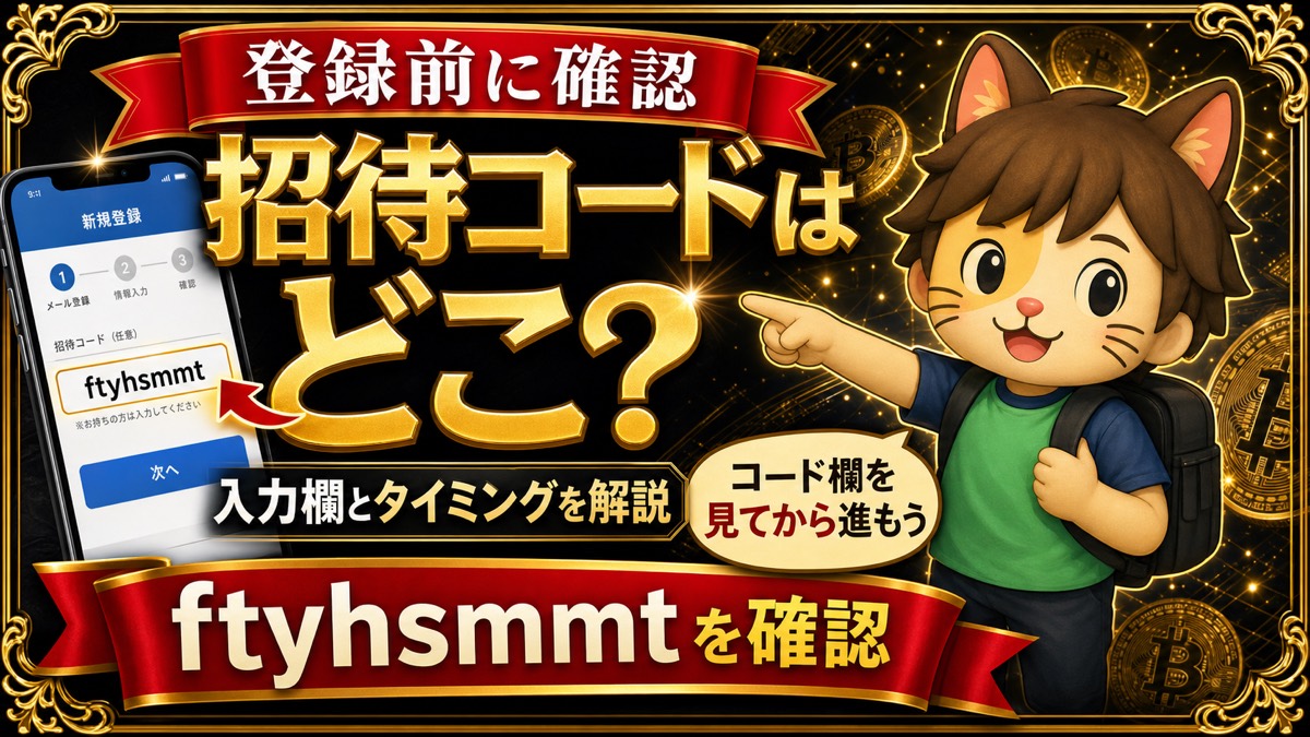 ビットフライヤー招待コードはどこに入力するかを解説